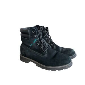 Timberland Suede Work Boots‎ Women's Sz 7 Primaloft 200g Waterproof Black Work